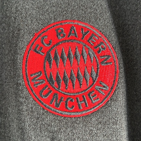 Adidas FC Bayern Munchin Zip Up Size XL Navy Blue Red EUC - Picture 3 of 9